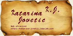 Katarina Jovetić vizit kartica